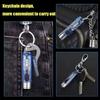 1Pc Rechargeable Mini Keychain Flashlight With 10 Modes And Magnetic Base - Ideal For Camping And Outdoor Activities