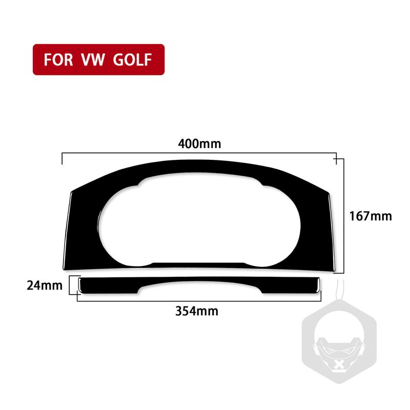 For Volkswagen Golf 7 GTI Mk7 2013 2014 2015 2016 2017 Dashboard Speedometer Cover Piano Black Sticker Car Interior Accessorie