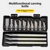 3 All-White Rod Simple Carving Knife 13PC Set
