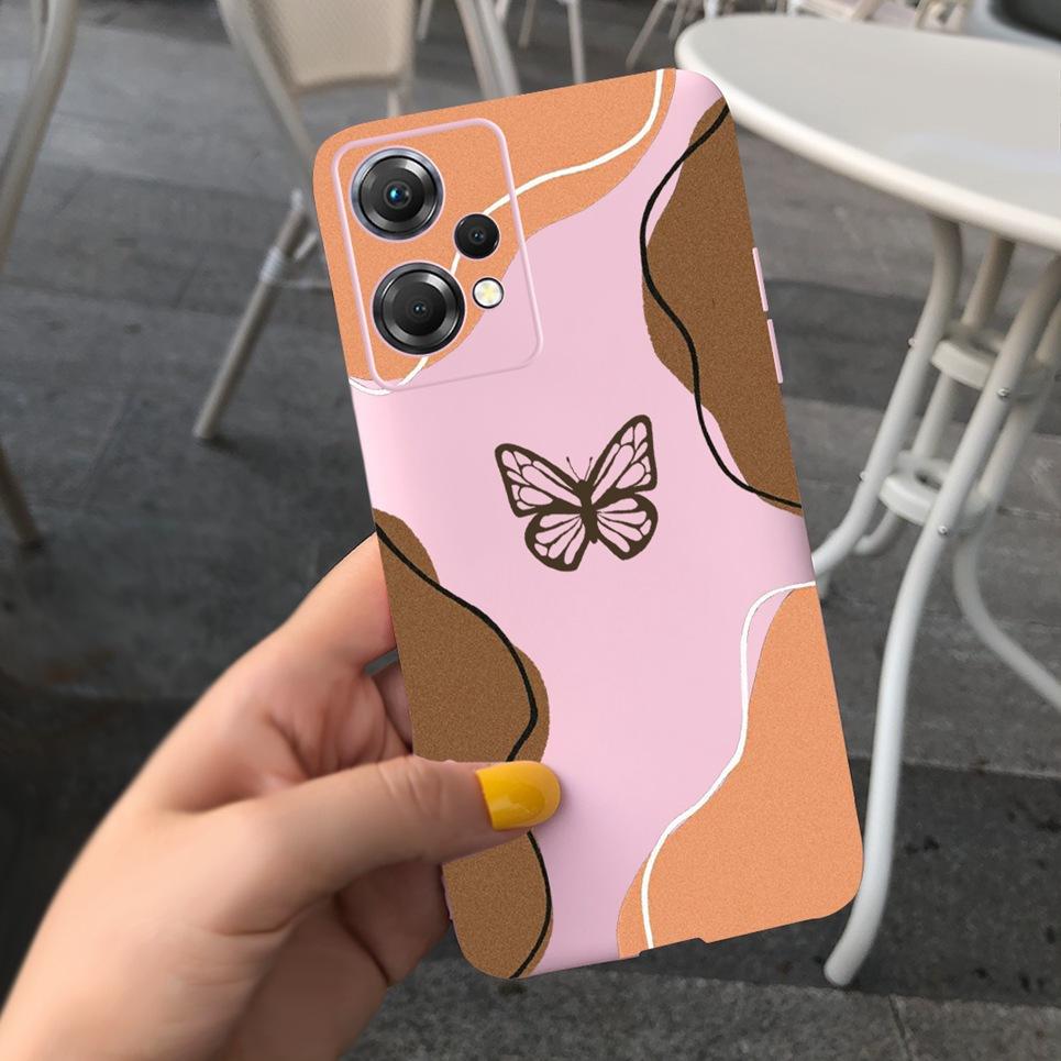 For One Plus Nord CE 2 Lite Phone Case Soft Matte Silcione TPU Back Cover For OnePlus Nord CE2 Lite 5G Mobile Coques Flower Capa