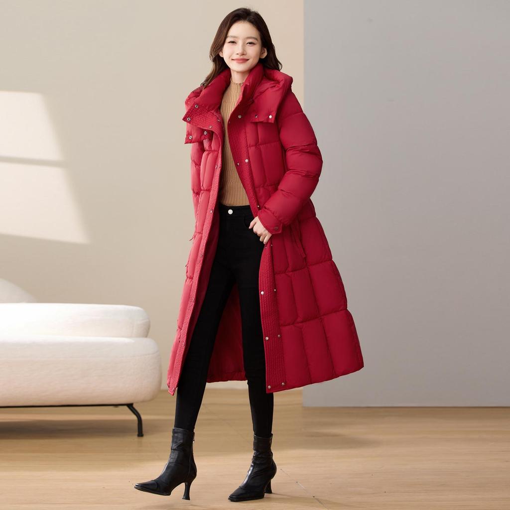 Jesień Zima Gruba Ciepła Parka Kobiety Swobodny Słodki Jednolity Kolor Duża Kieszeń Luźny Długi Kaptur Płaszcz Kurtki Odzież Wierzchnia