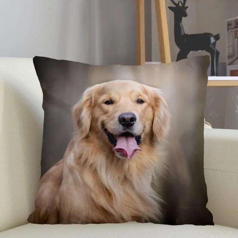 Golden Retriever Hund Kissenbezug Sofa Dekorative Kissenhülle Kissenbezug Heimdeko Großhandel