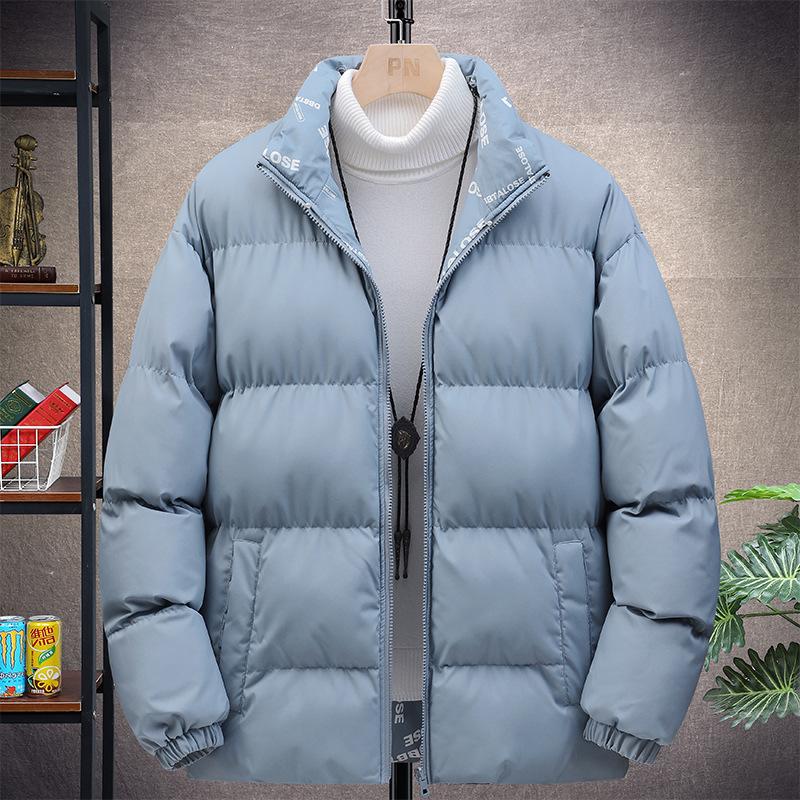 Casual Men's Cotton Jacket Solid Color Loose Winter Daily Warm