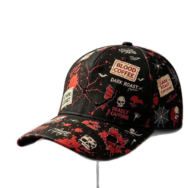 Gorra de Béisbol Estilo Callejero Americano Sombrero con Estampado de Halloween Sombrero Casual Diario para el Sol