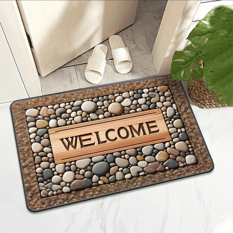 Retro American Style Floor Mats – Durable, Dirt-Resistant, Easy-Care Entrance Porch Rugs