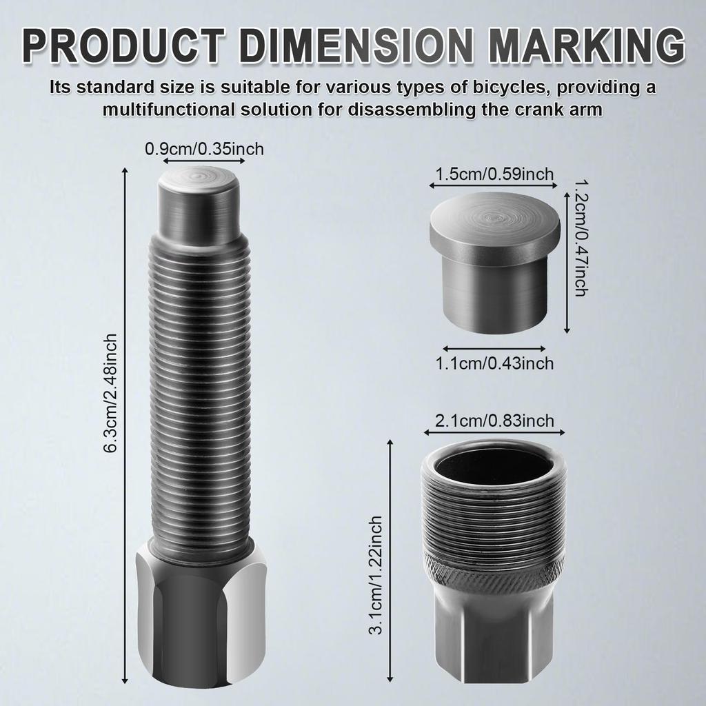 Extractor de bielas, Herramienta de calidad para quitar bielas de bicicleta, Herramienta de extracción de brazos de biela para quitar y reparar bicicletas con cono cuadrado