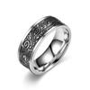 Stylish Retro European & American Titanium Steel Men's Ring - Trendy Handcrafted Design
