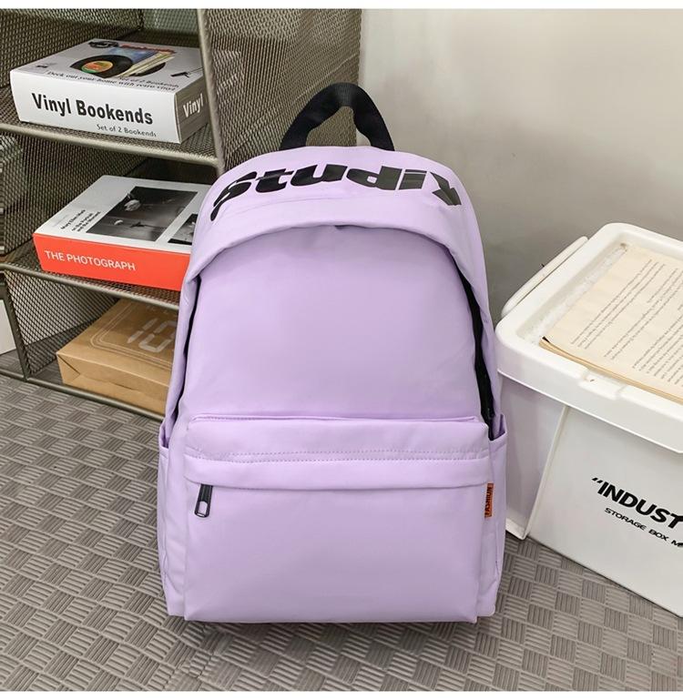 

New simple and versatile large-capacity lightweight travel neutral backpack, college student schoolbag trendy backpack fashion фиолетовый