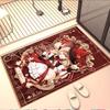 Genshin Impact Print Rug, Washable Floor Carpet, For Entryway Dorm Laundry Room Office Study, Home Decor Birthday Christmas Gift