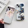 Vintage Flower Clear Phone Case For iPhone 12 11 13 Pro Max Mini 14 Pro Max Plus 7 8 Plus SE2 X XR XS Butterfly Plant Back Cover
