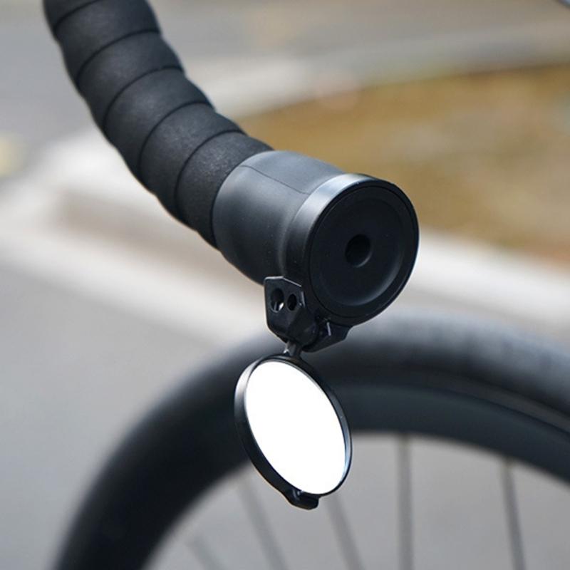Faltbare Montagehülse für Lenker, Lenkerend-Radspiegel Fahrradspiegel für Lenker Mini-Rückspiegel