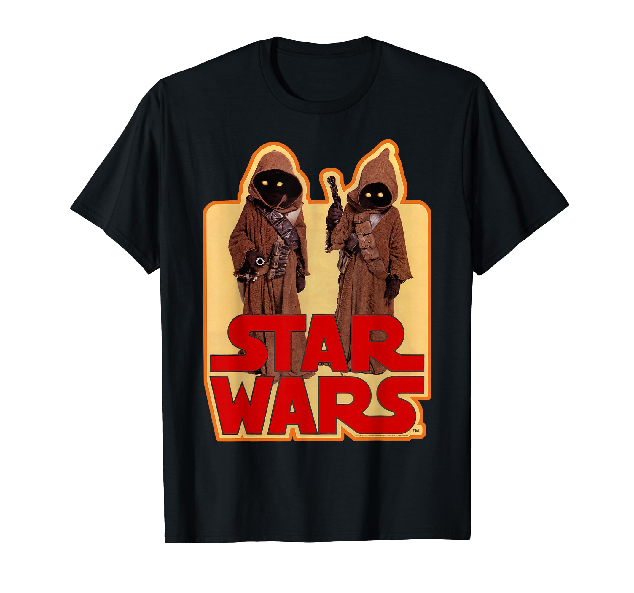 Star Wars Jawas Pose Vintage Sticker Graphic T-Shirt