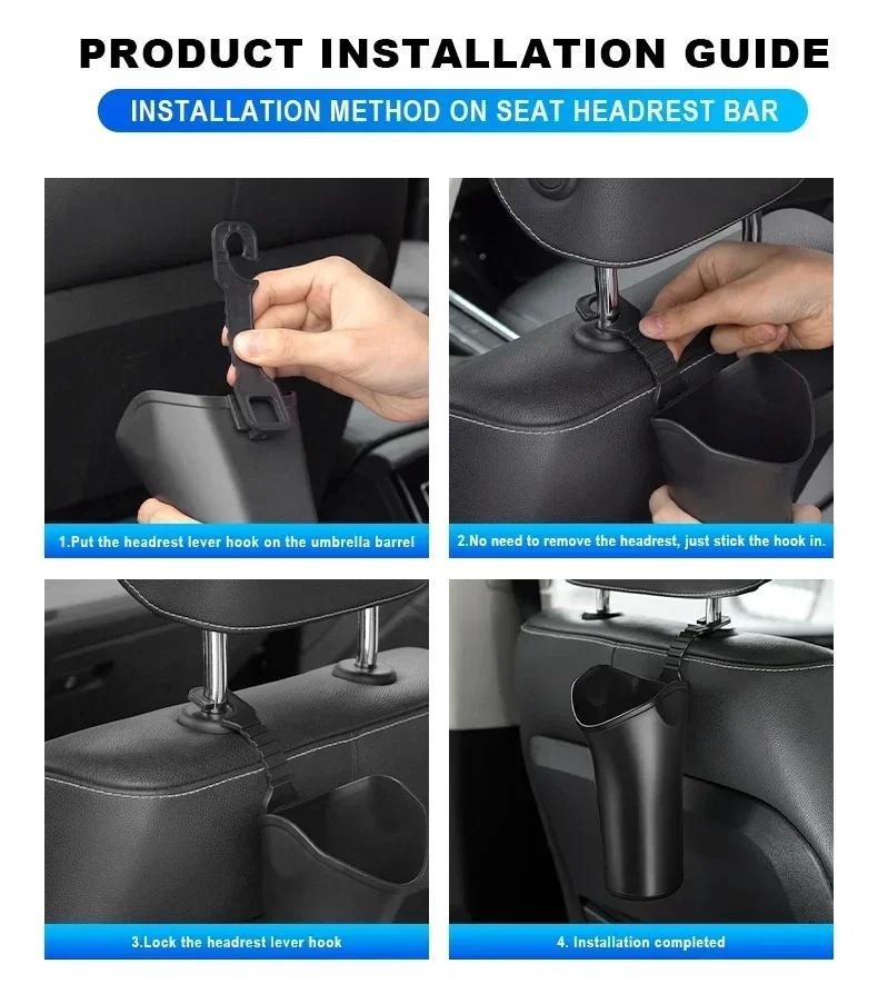 CJBPBI1 Multifunctional Car Storage Box Umbrella Garbage Organizer Bucket For Nissan Nismo Qashqai j11 j10 Juke X Trail t32 Tiida Leaf