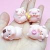 Cute Mini Cartoon Piggy Ornaments Resin Pink Pig Computer Desktop Home Decoration Office Garden Car Decor Accessories Gift