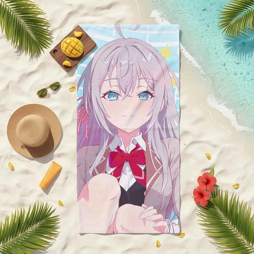 Anime Cute Alya R-Roshidere Towel Soft Pool Gift For Travel Gym Shower Camping Quick Dry Sports Beach Towels