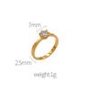 French Single Diamond Popular Simple Niche Ring Stone Ring 14K Wedding Ring Women