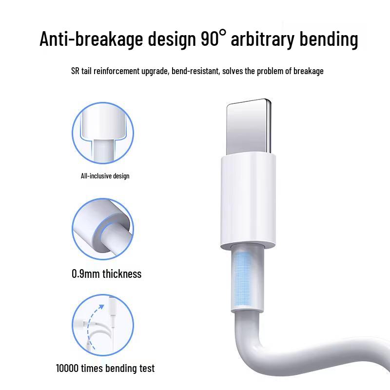 5V1A Low-Power Charger Head for Apple, Huawei, Xiaomi and Android Devices with Data Cable Set for Slow Charging
