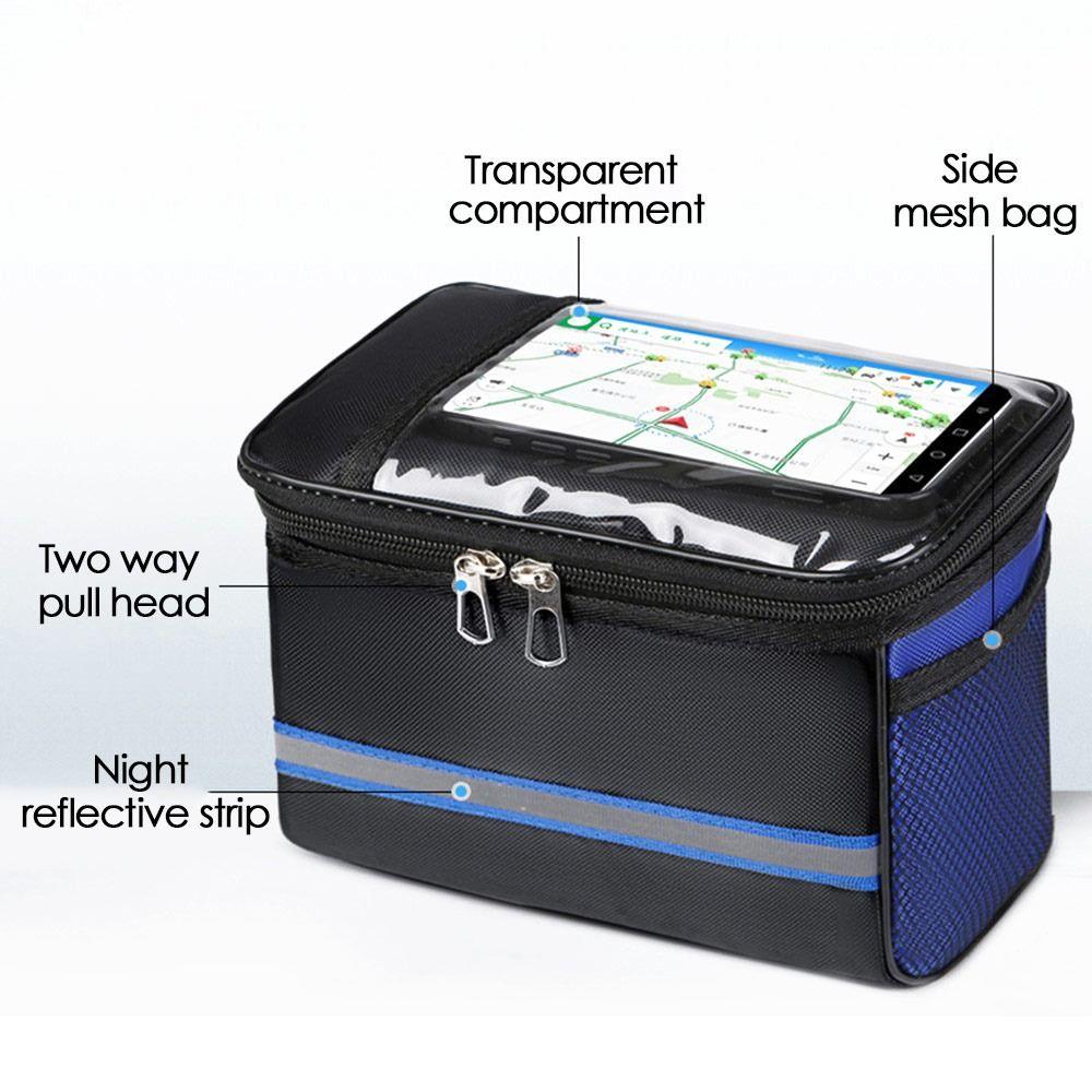 Electric Vehicle Parts Cycling Front Storage Mobile Phone Holder Bicycle Bag Waterproof Bike Bags
