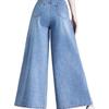 Women's Light Wash Wide-Leg Denim Pants - Spring/Summer 2026, Nine-Tenths Length, Loose Fit