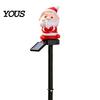 Weather Resistant Landscape Lighting Christmas Solar Stake Lights, Santa Snowman Tree Figurine Lawn Powered Yard Gifts Waterproof Warm LED Lights