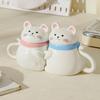 Ins Wind Cat Ceramic Milk Mug, Gift Nordic Breakfast Creative Household Water Cup Simple Coffee Cup