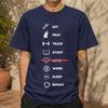 2026 New Cotton Tshirt Eat Pray Workout Study No Love Work Sleep Repeat Fun Print Crew Neck Short Sleeve Casual Top