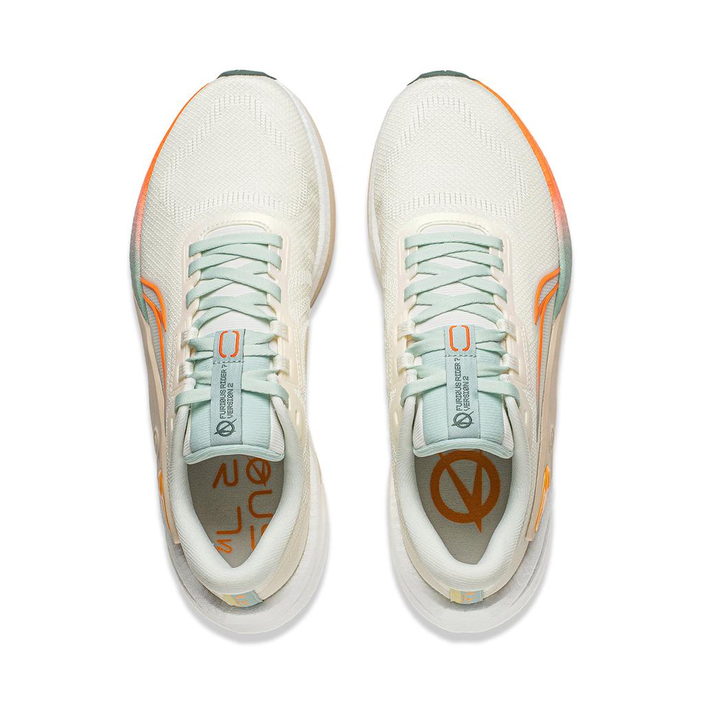 Li Ning Furious Rider 7.0 V2 Running Shoes Men's Low top Ecru/Carrot Orange ARZU003-2