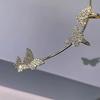 Single Fairy Temperament Diamond-studded Butterfly Earhooks/ Exquisite Geometry