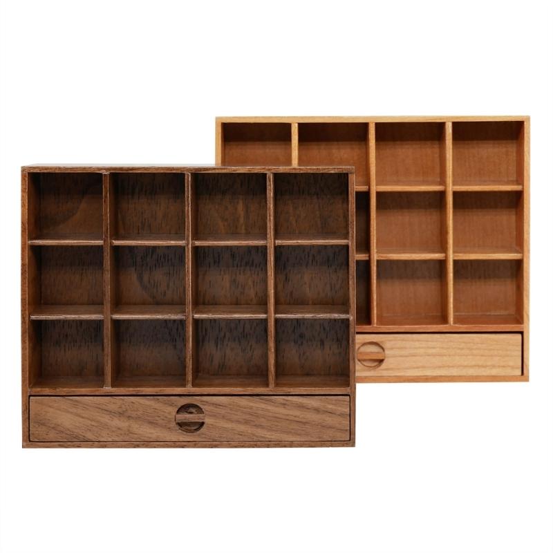 1:12 Doll House Cabinet Mini Bookcase Shelf Doll House Furniture Toy Miniature Storage Cupboard Dollhouse Decor