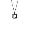 Zen Round Square Simple Pendant Necklace, Retro Bohemian Ethnic Style Personalized Fashion Items
