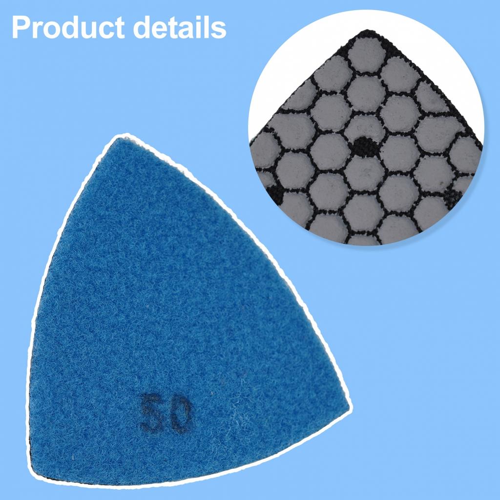 Excellent Gloss Granite Marble Stone Mm Triangle Diamond Dry Polishing Pads
