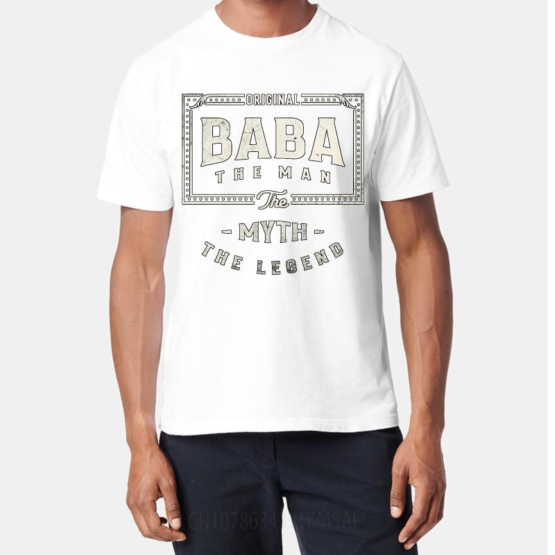 Anime Teenagers Summer tshirt Original Baba The Man The Myth The Legend Short Sleeve Relaxed Fit O Neck For Man Tee Shirt