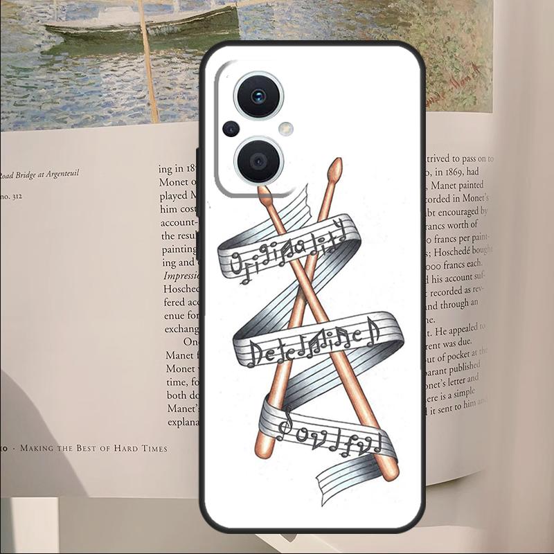 Musical Instrument Drum Cover For OPPO Reno 14F 13F 12F 11F 10 11 12 14 Pro 7 8 Lite OPPO Find X9 X6 X5 X8 Pro Case