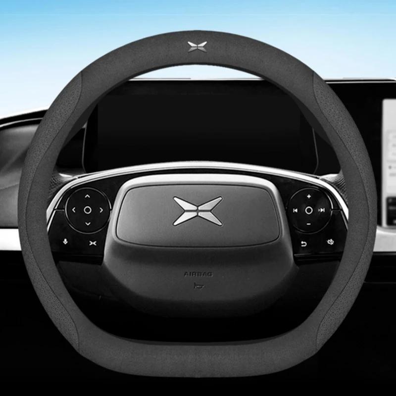 Leather Car Steering Wheel Cover for Xpeng G6 2024 Breathable Non-slip Car-styling Auto Interior Accessories