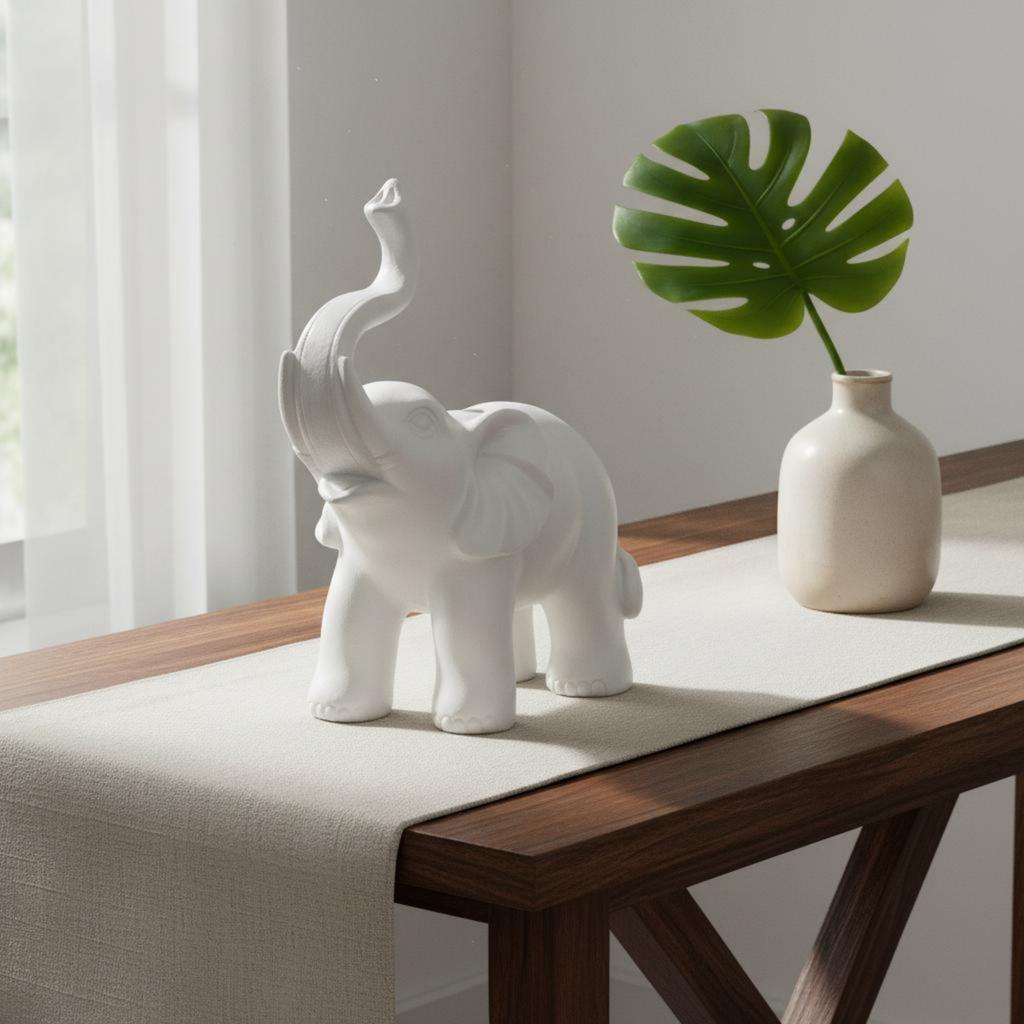 Fortunate Elephant Statue Symbol of Prosperity Black and Gold Elephant Decoration Meticulously Crafted Look Handcrafted Crafted