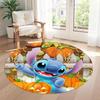 Stitch Tropical Round Carpet Design for Dining Room Game Room Playrooms Entryway Anti-slip Round Rug Office home decor Gift for Festivals
