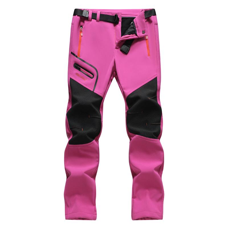 Unisex Windproof Softshell Pants: Warm, Wear-Resistant, and Waterproof for Autumn/Winter Outdoor Activities.