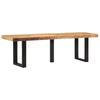Bench 160 cm Rough Mango Wood and Steel