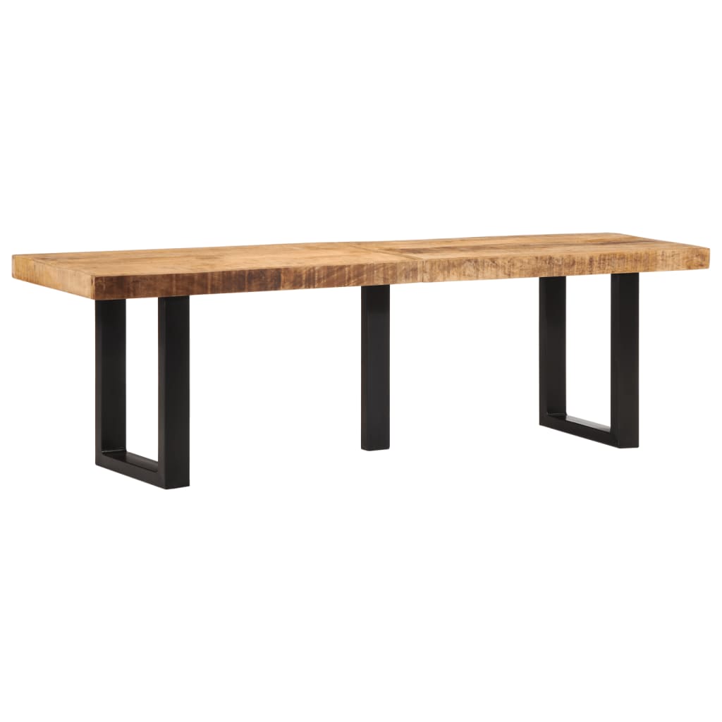 Bench 160 cm Rough Mango Wood and Steel