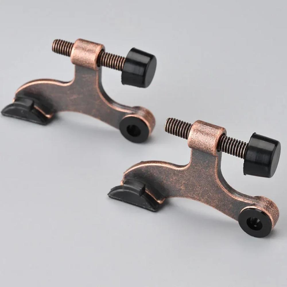 2Pcs Hinge Pin Door Stop Adjustable Hidden K-Type Thick Door Stop with Rubber Buffer Damper Door