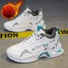 Fashion Men Sneakers Fashion 2025 New White Sports Shoes Anti Slip Comfort Male Students Trendy Running Thick Soled Lace Up Casual Shoes