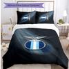 Set Biancheria da Letto 3 Pezzi Stampato Lazio FC Traspirante Copripiumino con Federe Biancheria da Letto Decorativa per Camera da Letto Casa