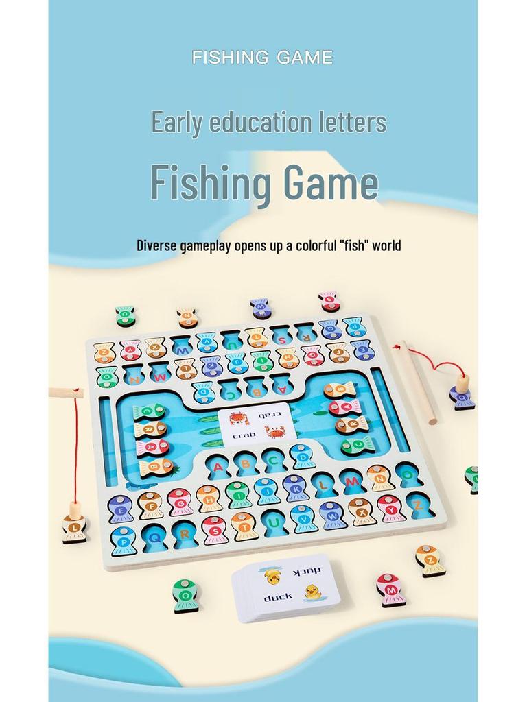Kids' Magnetic Fishing Game: Early Learning Letter Match & Tabletop Challenge
