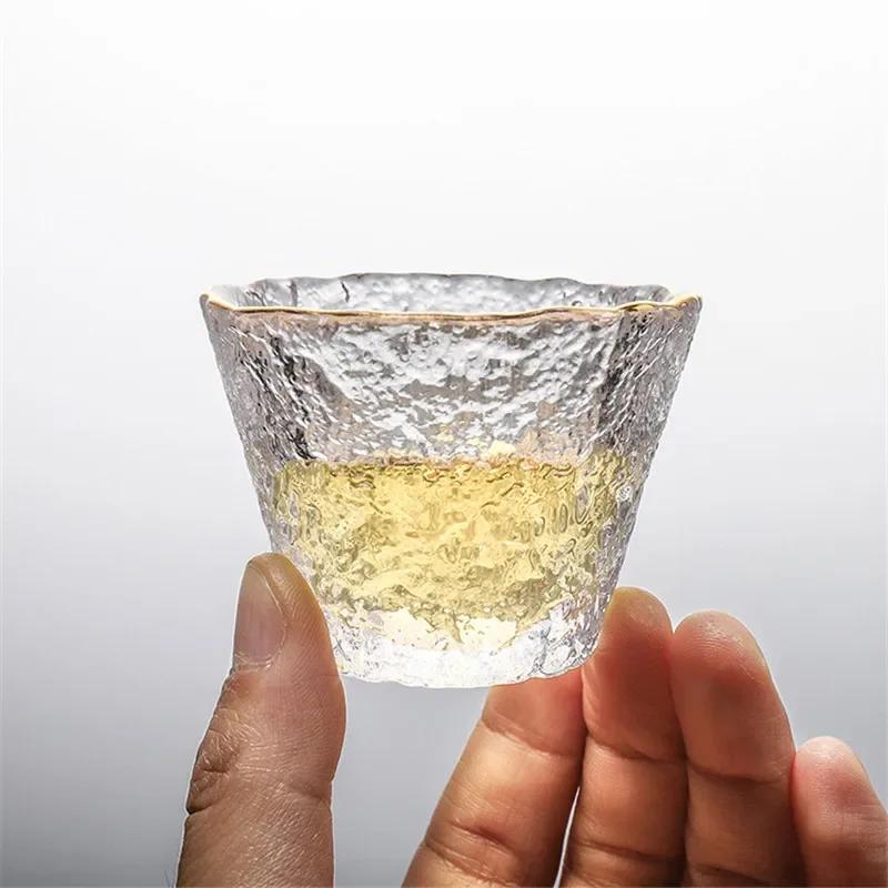 Pahar de whisky High-end nivel înalt de aspect sticlă creativă japoneză pahar de bere cană de uz casnic Pahar Ceașcă de Ceai din Sticlă cu Margine Aurie