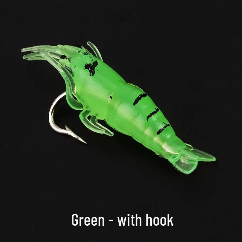 Bionic Night Glow Grass Shrimp Soft Lure for Bass and Sea Fishing.