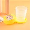 Creative Portable Folding Cup Cute Cartoon Telescopic Plastic Water Cup Outdoor Mouthwash Cup Travel Drinking Cup Kitchen Supply