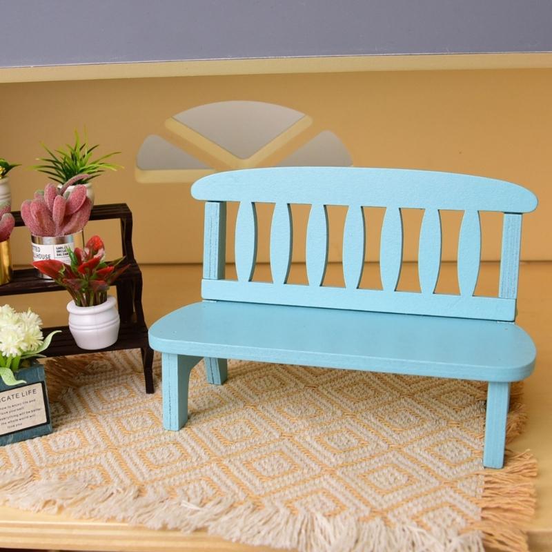 Wooden Chair Model Figure Miniature Furniture for Children Imaginative Pretend Play Game And Doll House Scene Arrangement