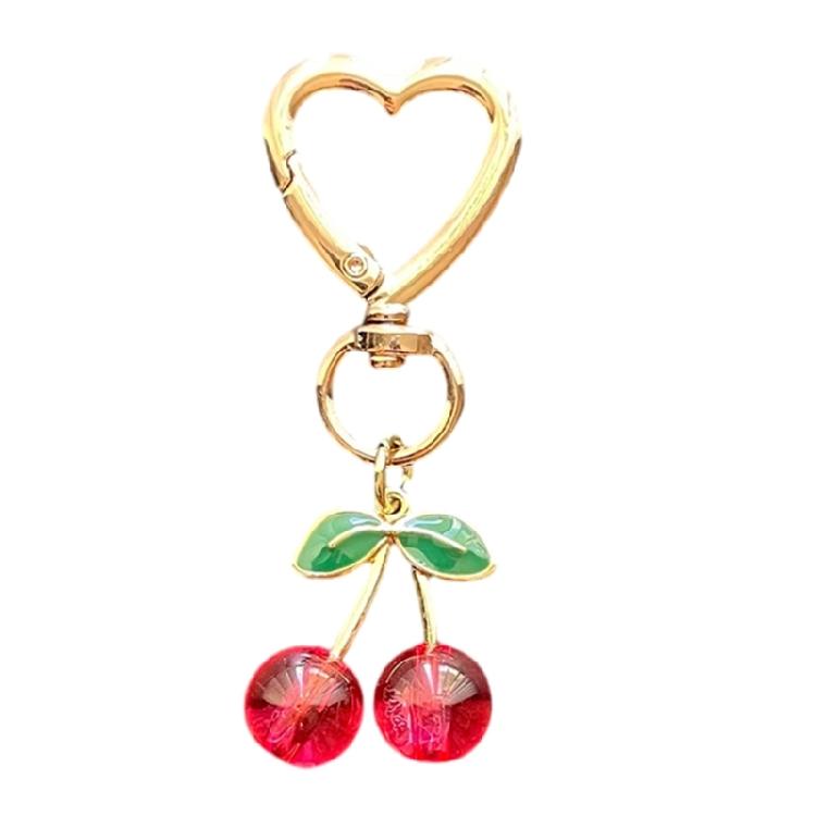 

Unique Cherrys Love Lock Keychain Charm Elegant Designs Key Holder Accessory Portable for Fashionable Individuals 1