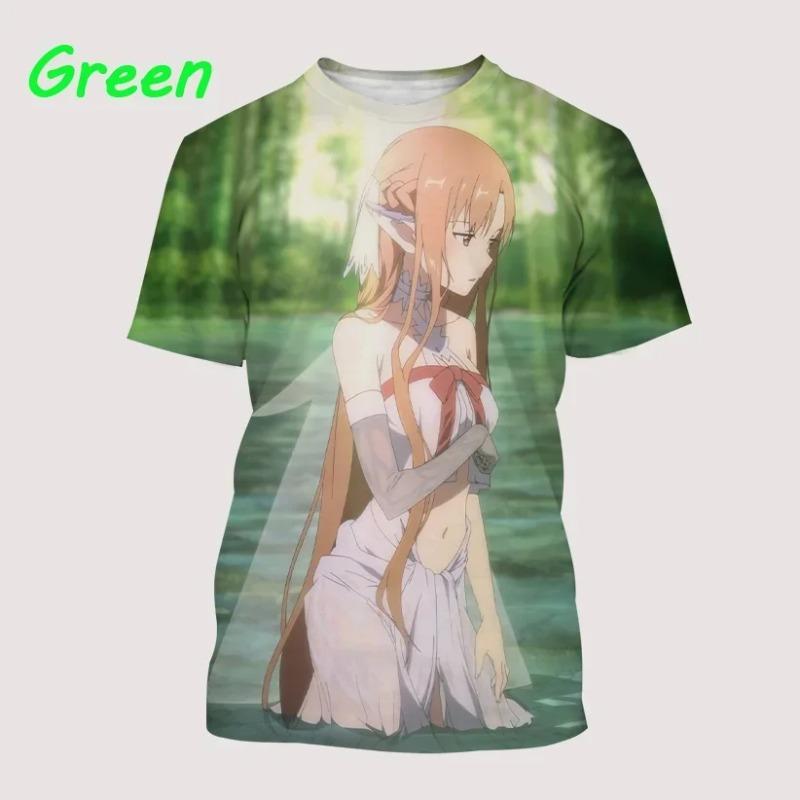 Summer Anime SAO T-Shirt Sword Art Online 3D Printed T-Shirt Harajuku Unisex Casual T-Shirt