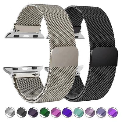 Correa de bucle milanés para Apple Watch Ultra2 3 banda 49mm 44mm 40mm 45mm 41mm 46mm correa Pulsera iwatch Series 10 5 9 6 SE 7 8 11